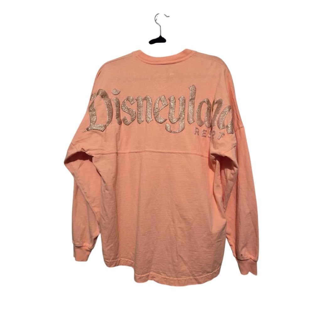 Disney Resort Spirit Jersey Womens SM Pinky Peach Gold Puffy Glitter Disneyland